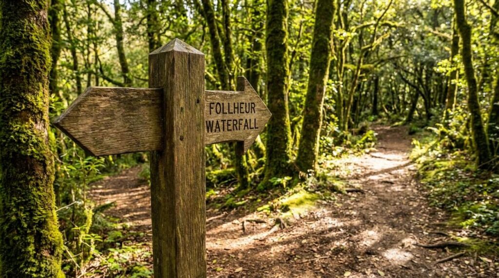 way to go to follheur waterfall